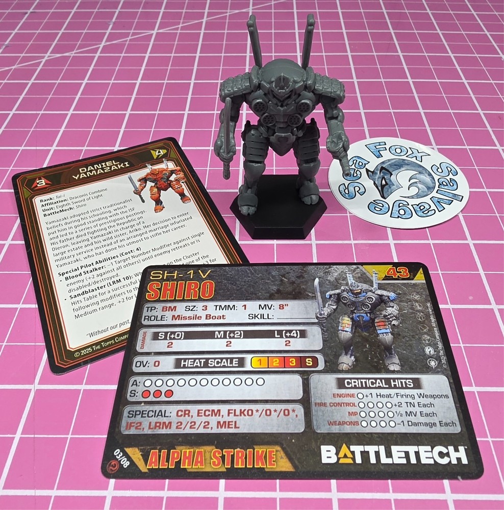 BattleTech SHIRO  Mech -- KURITA COMMAND LANCE - - NEW! - IN HAND