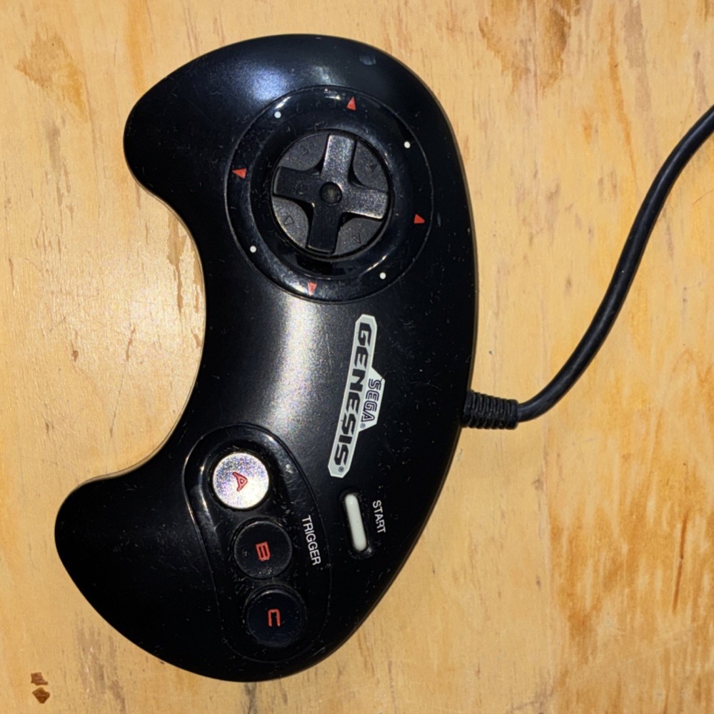 SEGA Genesis 16-Bit Black Video Game Console with Controller