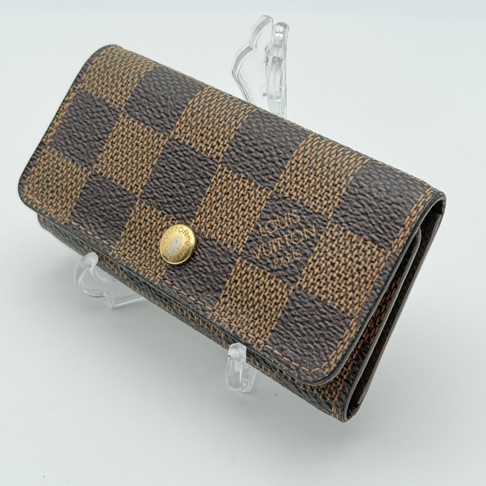 Louis Vuitton Damier Ebene Multicles 4 Key Case Brown Authentic Japan