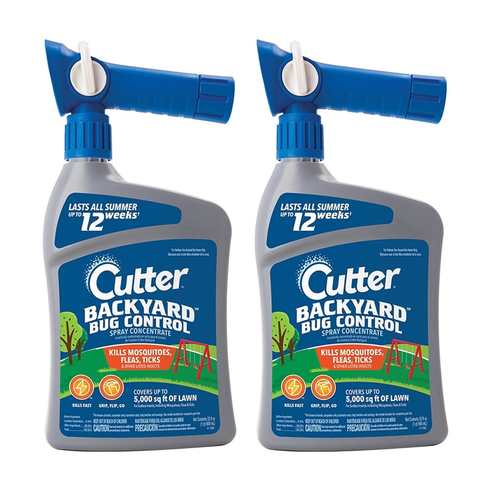 Cutter Backyard Bug Control - 64oz Total Spray for Mosquitoes, Ants & Fleas
