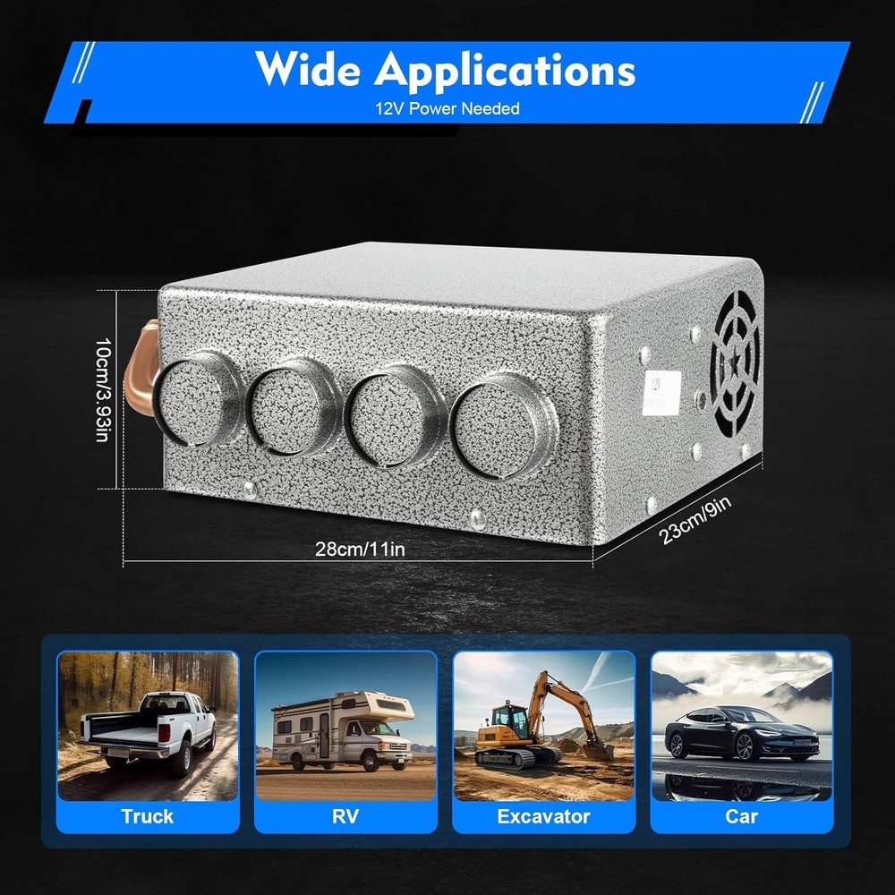 Durable Under Dash Heater for Harsh Environments with Extended Service Life
