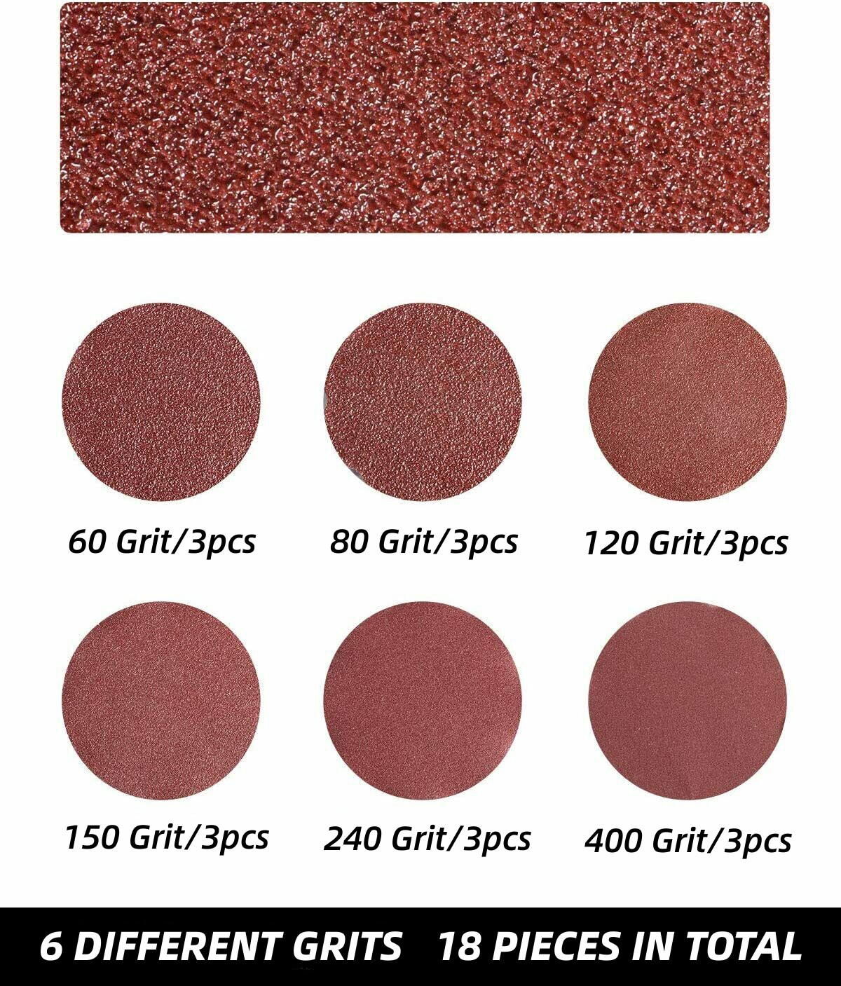 Sanding Belt 1 x 30 in 18-Pack 60 80 120 150 240 400 Grit Sander Belts Sandpaper