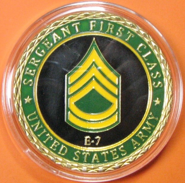 US Army Sergeant First Class - E7. Challenge Coin. 1.5". 70b.
