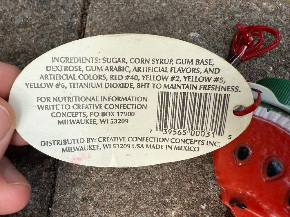 1994 Creative Confections WATERMELON KID Bubble Gum Container...Unopened