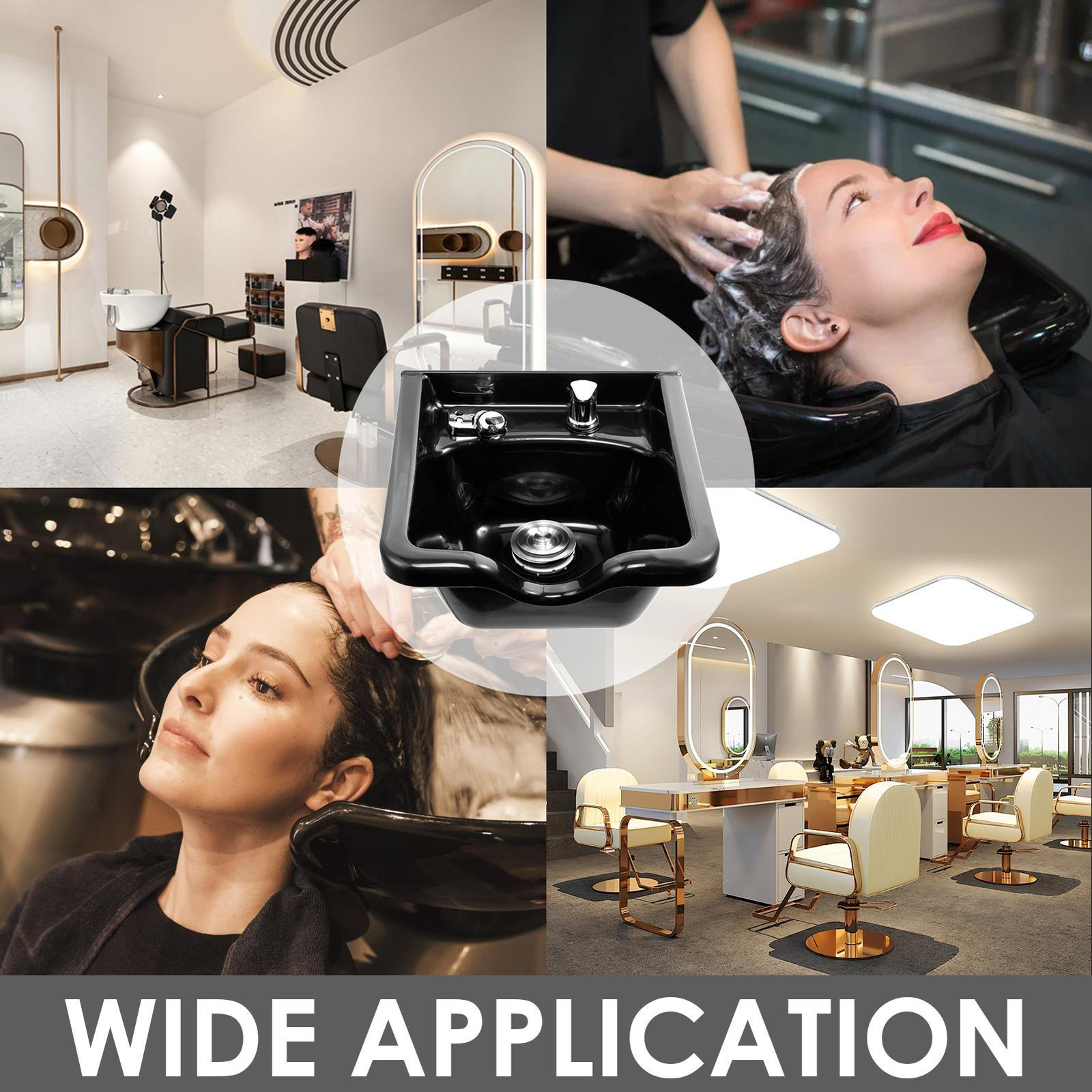 Shampoo Bowl ABS Plastic Salon Spa Hair Sink Beauty Salon Equipment US