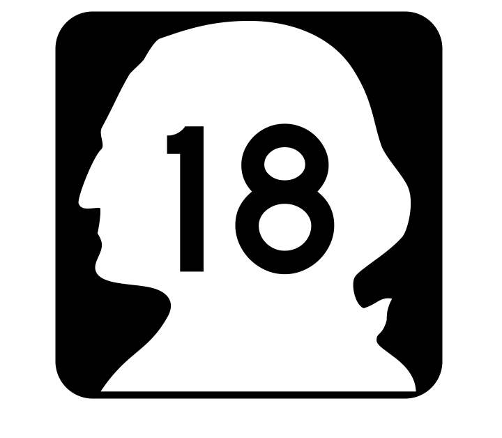 Washington State Route 18 Sticker Decal