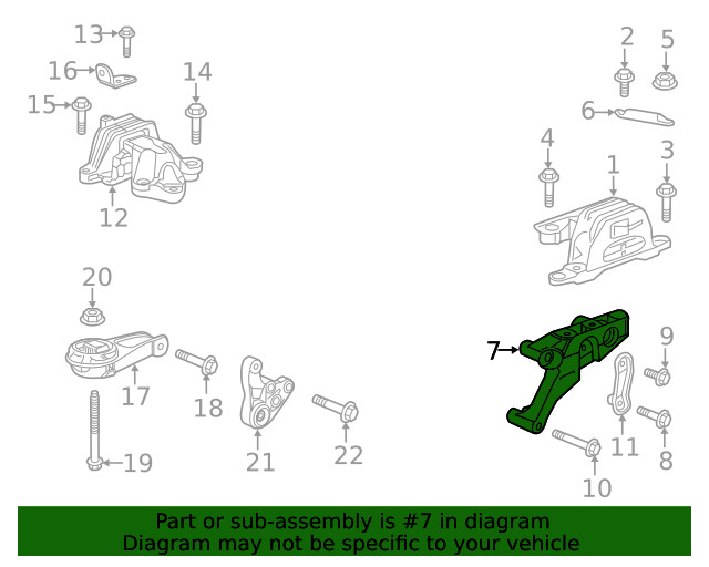 Genuine GM Engine Mount Bracket 22937294