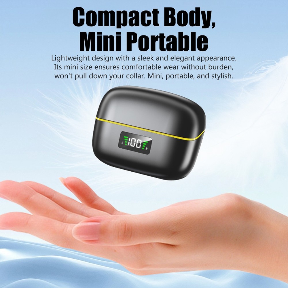 Wireless Microphone Mini Mic for iPhone/Android Phone, LED Display Lavalier Mic