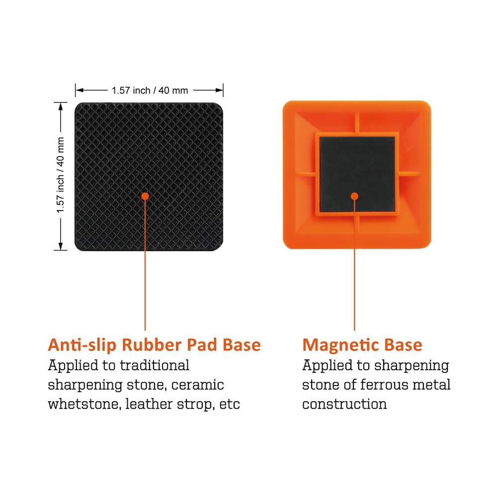 Angle Pyramid Whetstone Knife Blade Sharpener 2-Pack Angle Guide 14° 17° 20° 25°