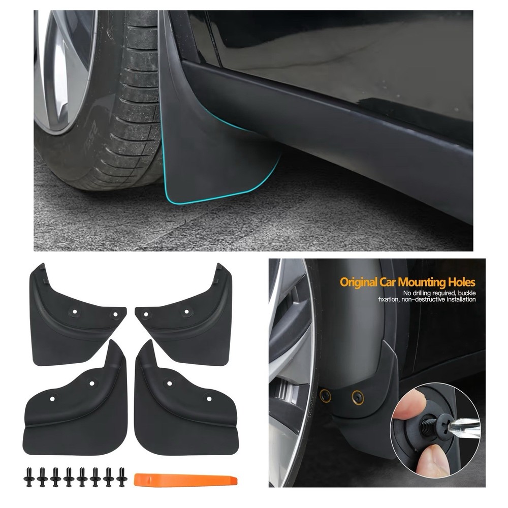 HSB Compatible for Tesla Model Y Mud Flaps Splash Guards 2020-2024 Models