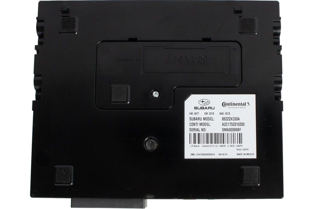 2019 Subaru Ascent Dash Communication Telematics Control Module Model 86222XC00A
