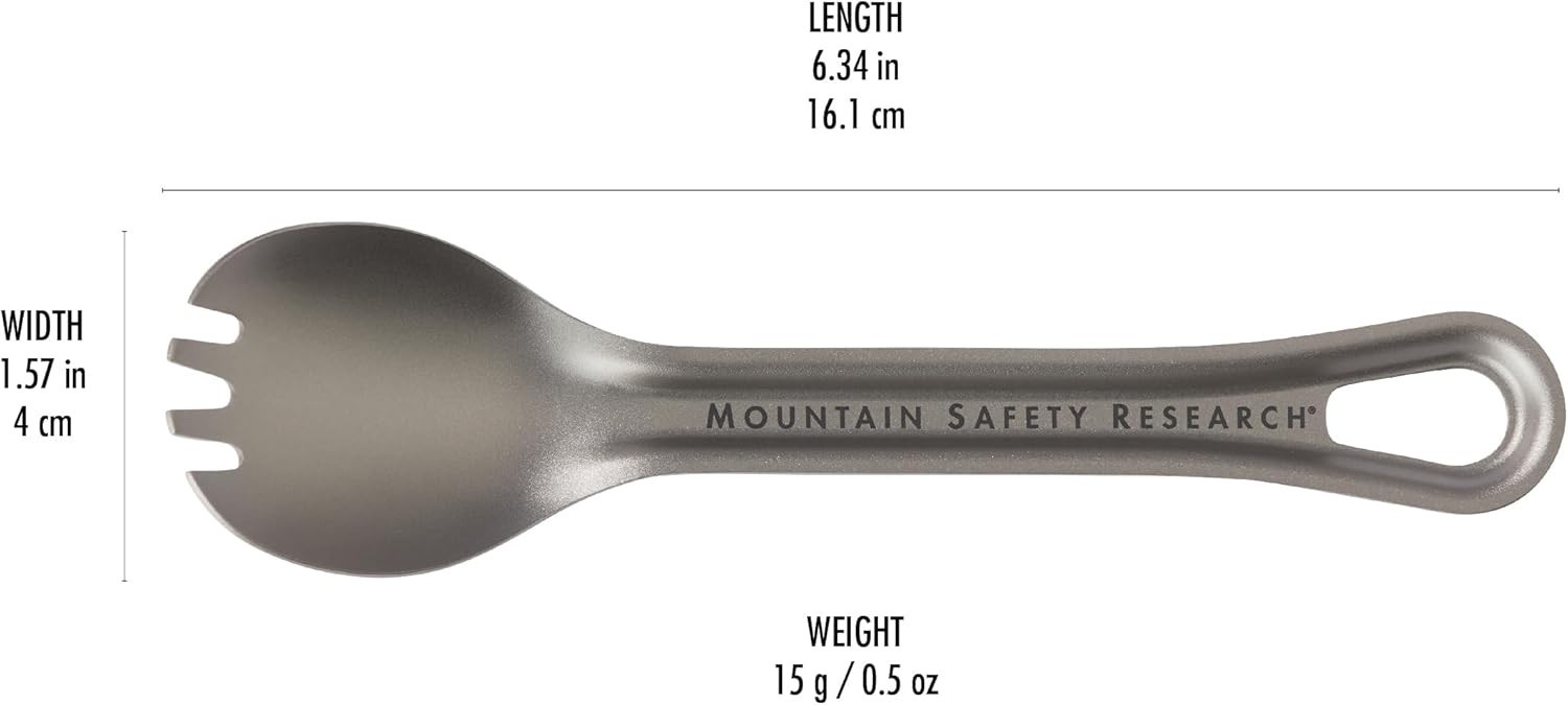 6.34-Inch Titan Ultralight Titanium Spork: Perfect for Camping & Backpacking