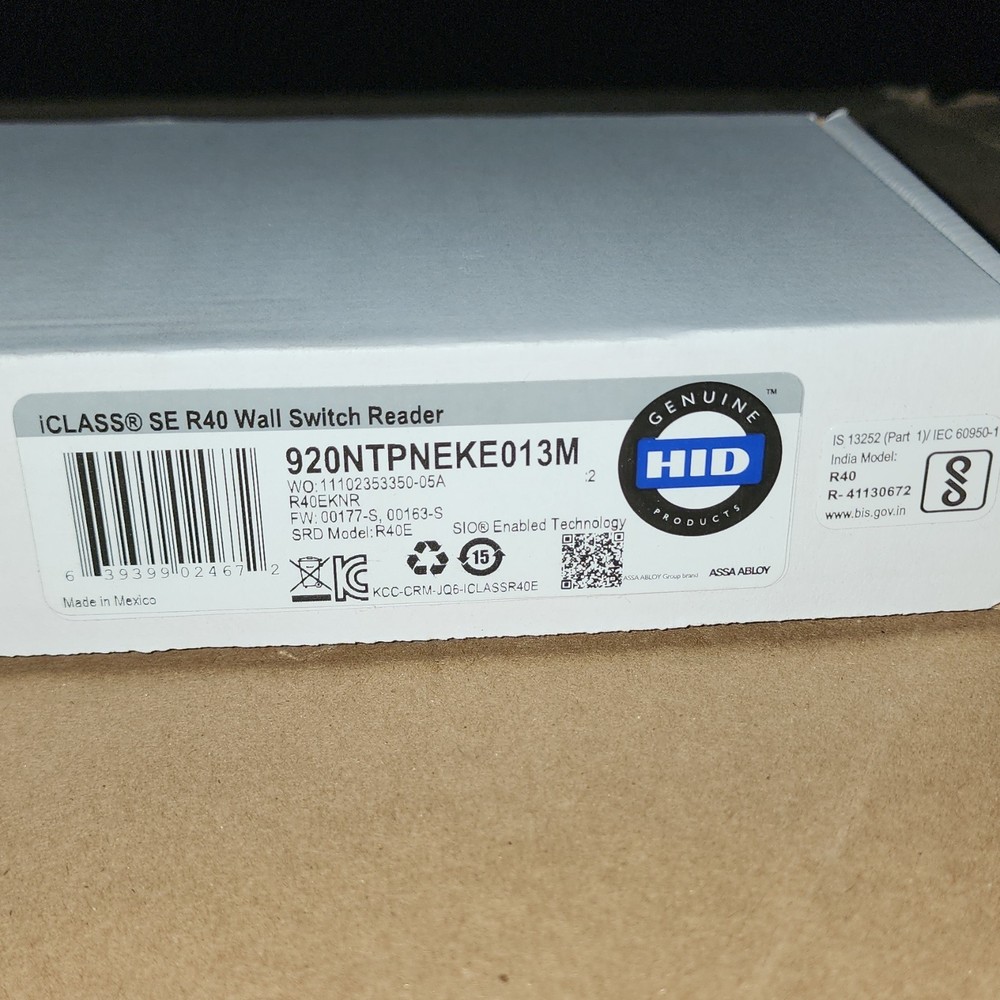 HID iCLASS SE R40 RFID Reader Wall Switch Access Control 920NTPNEKE013M