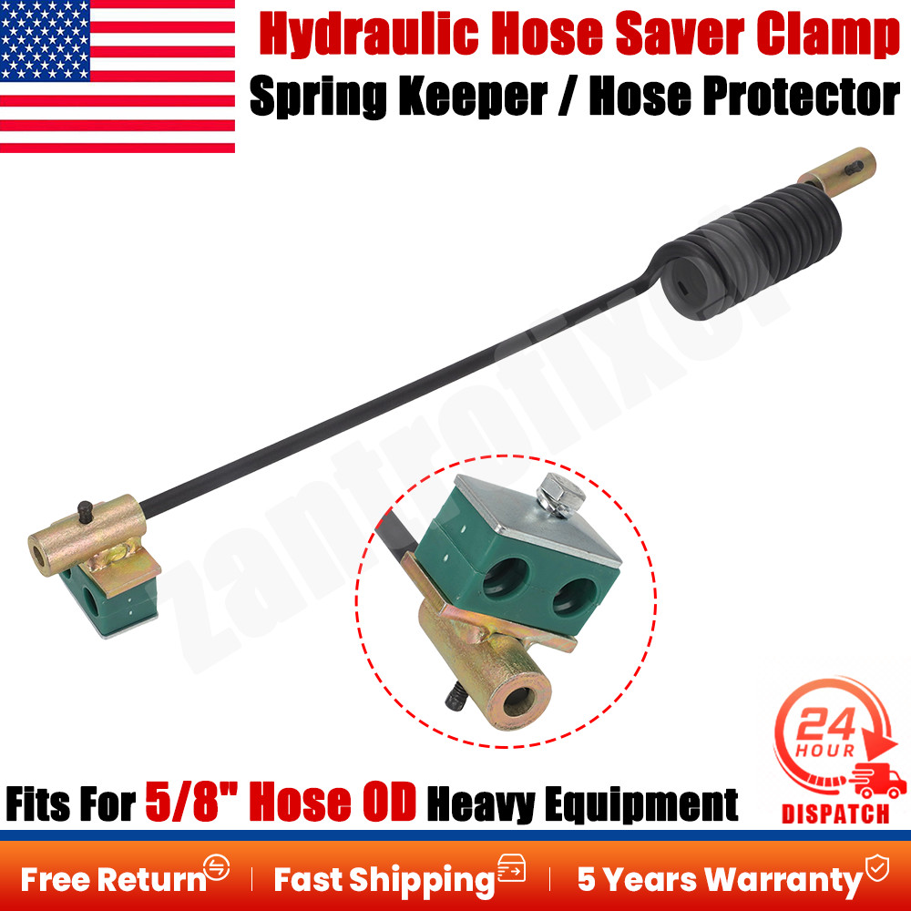 Weld On Hydraulic Hose Saver Clamp Spring Keeper For 5/8 Hose OD Heavy Equipment
