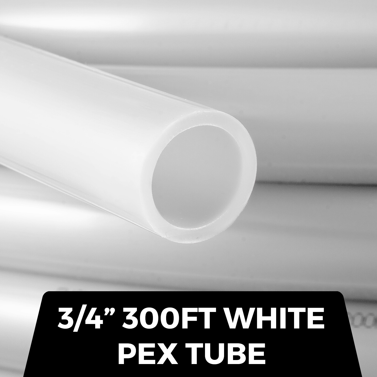 VEVOR 3/4" x 300ft Coil PEX Tubing PEX Pipe White Floor Radiant Heat