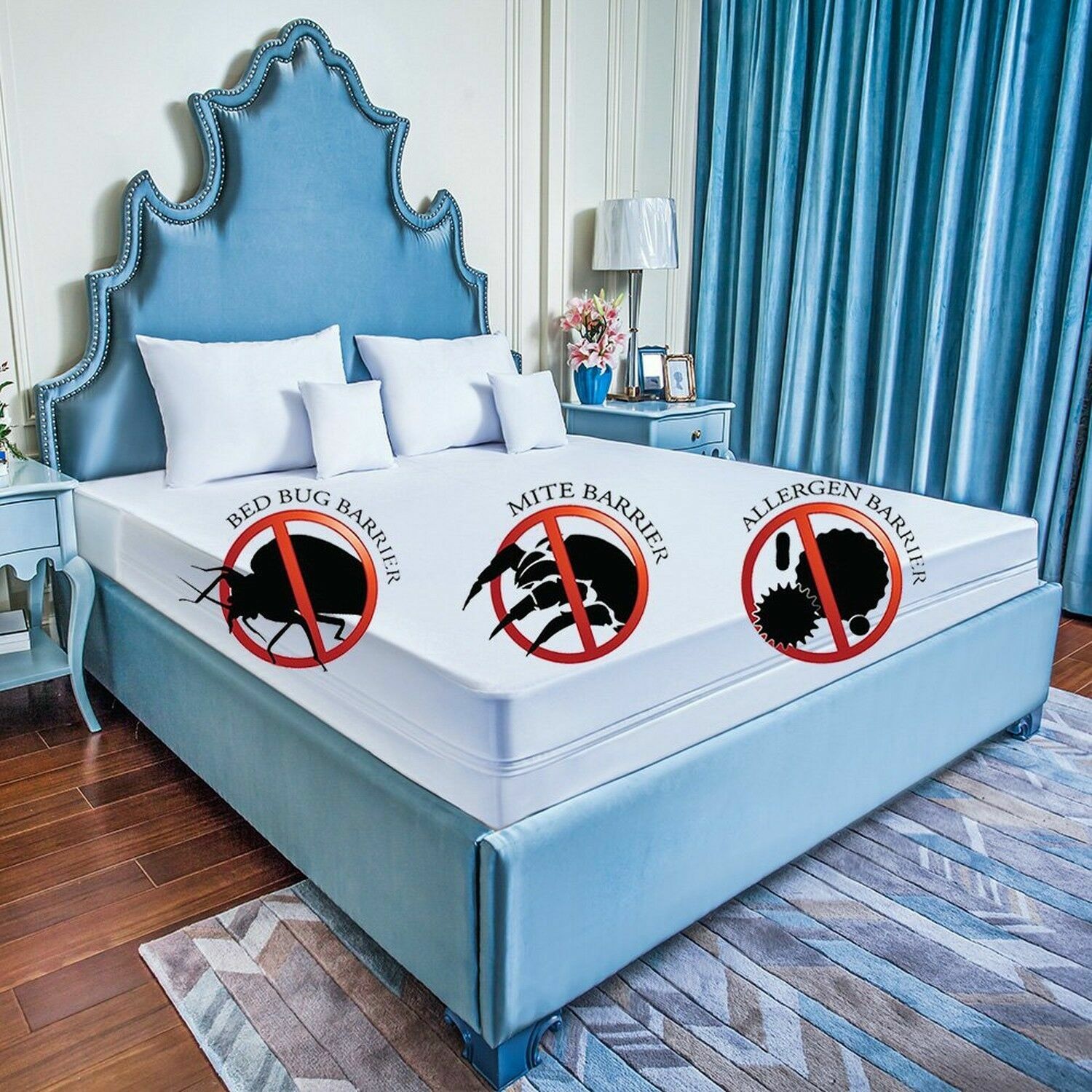 72x84 CAL KING Fits to 14" ht ~ MATTRESS PROTECTOR ~ Soft LUXURIOUS ZIP FABRIC