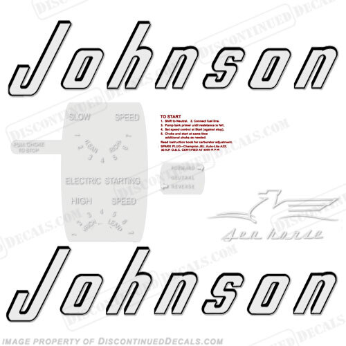 Fits Johnson 1956 30hp - Electric - Style B Decals