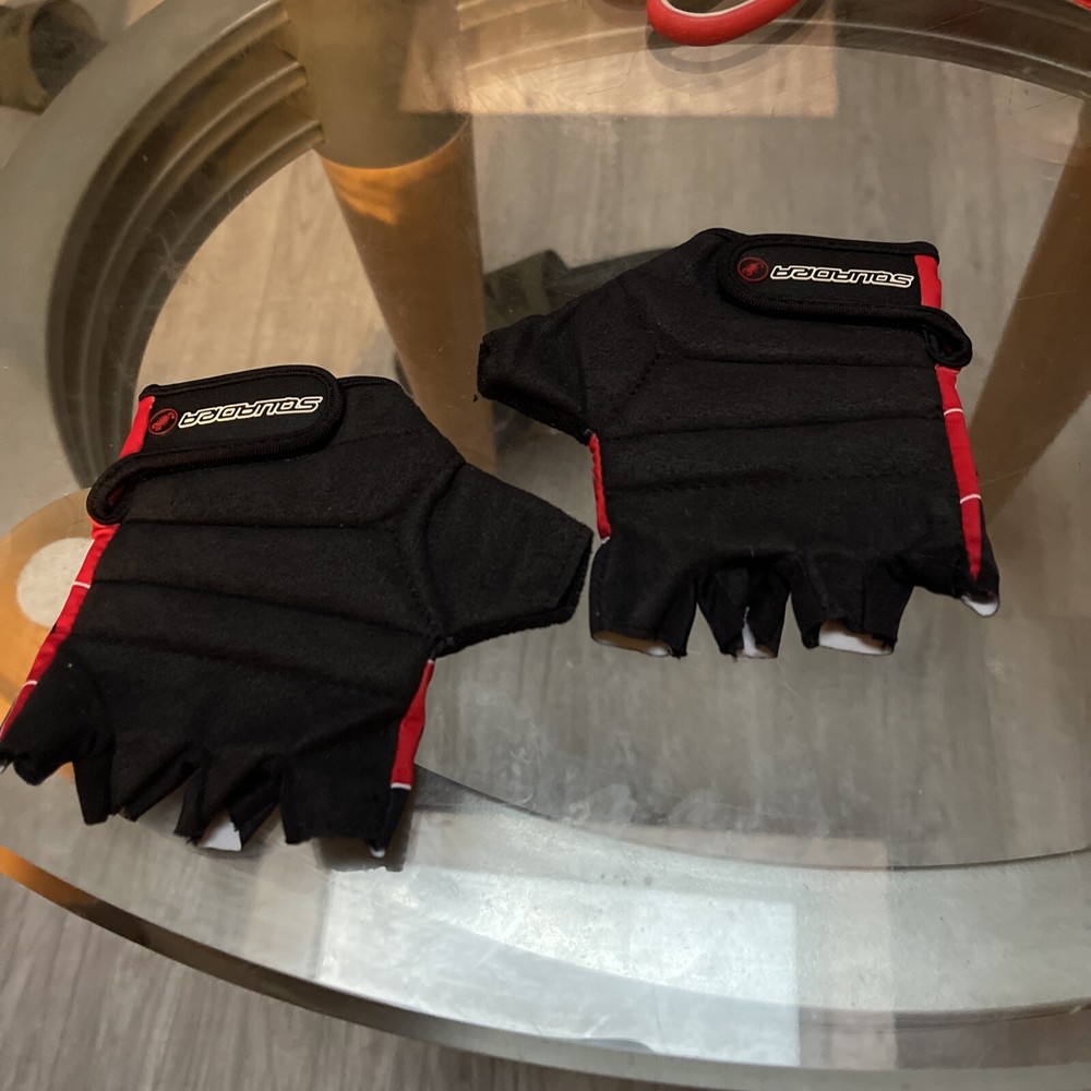 S Red Cycling gloves Squadra Small