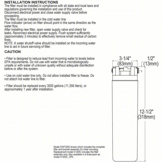 ELKAY Replacement Filter Cartridge: 51300C