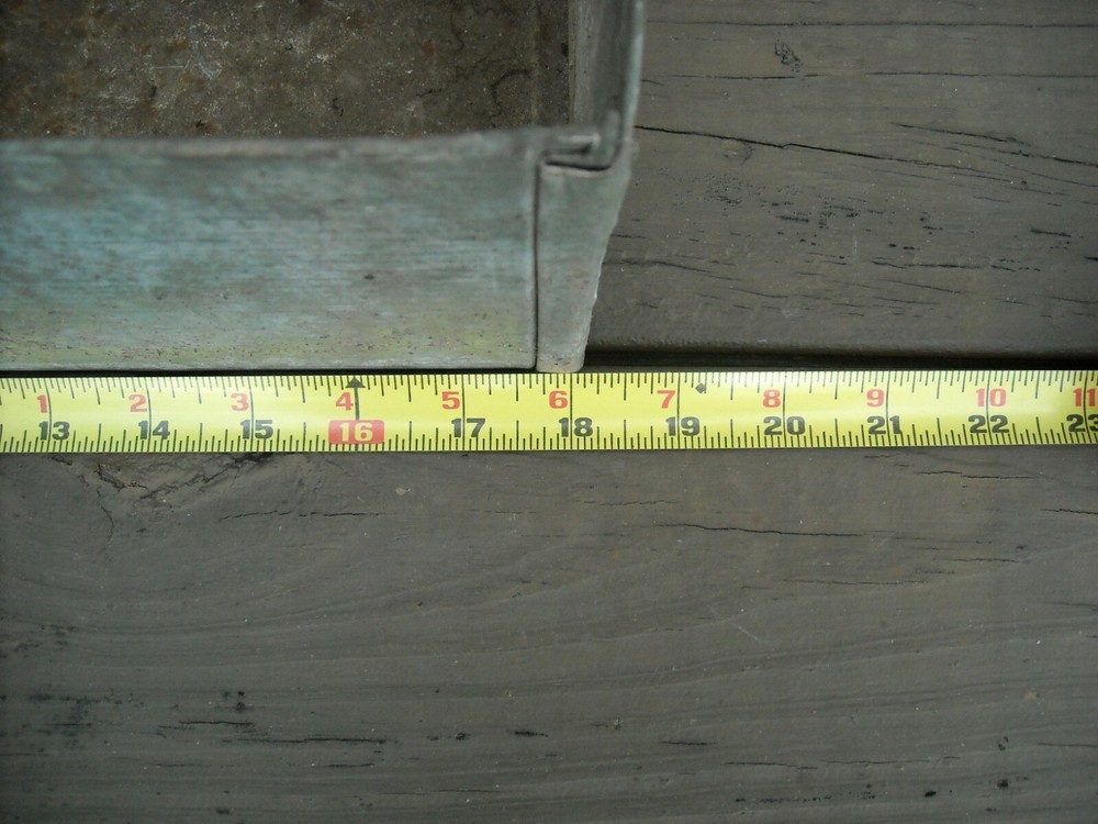 Solid Heavy Metal Tool Box Tote Caddy Handmade Primitive Folk Art