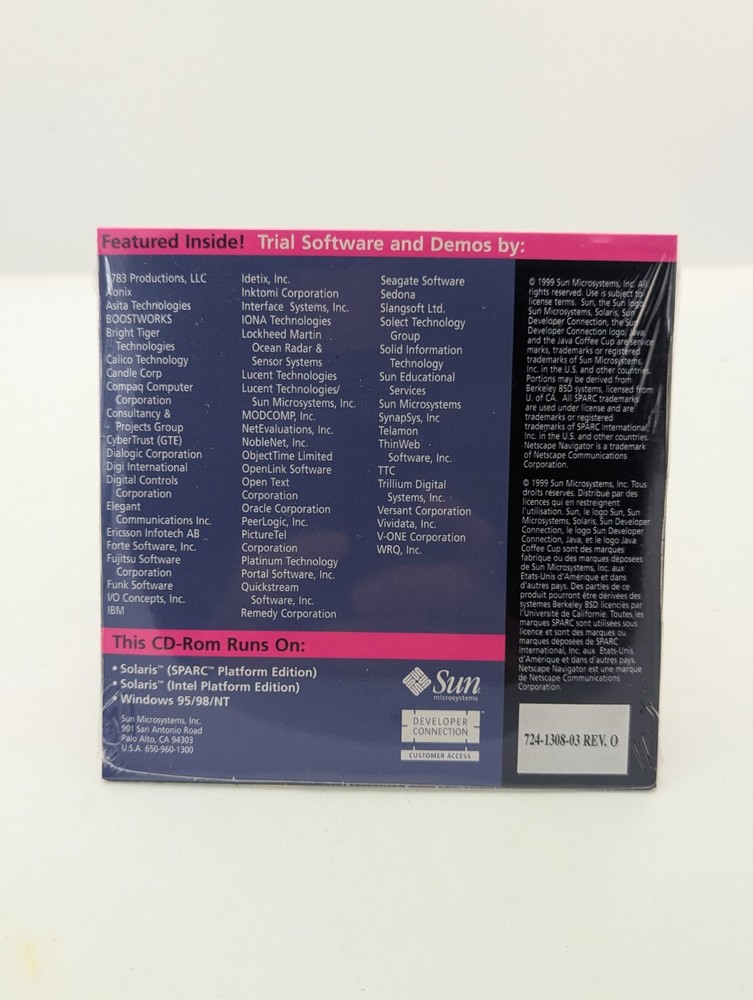 NOS Sealed Sun Solutions Microsystems 1999 CD Volume I Catalog
