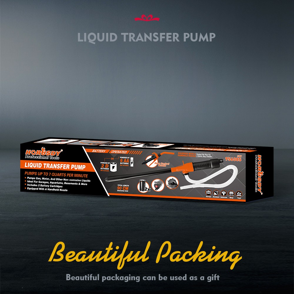 Battery Powered Electric Fuel Transfer Siphon Pump Gas Oil Water Liquid 2.2 GPM