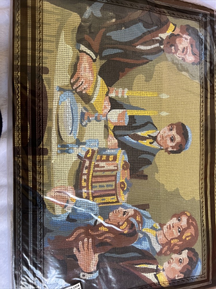 needlepoint canvas handpainted