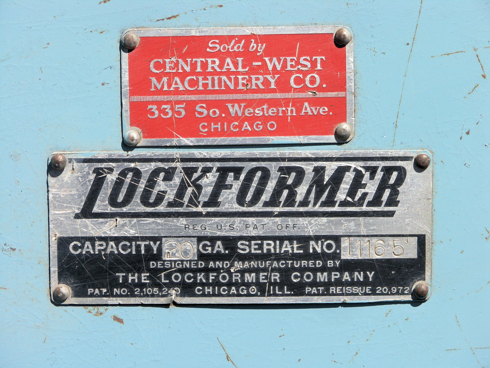 Lockformer 20 Pittsburg Lock Roller machine with Slitting Attachment - 1 Owner