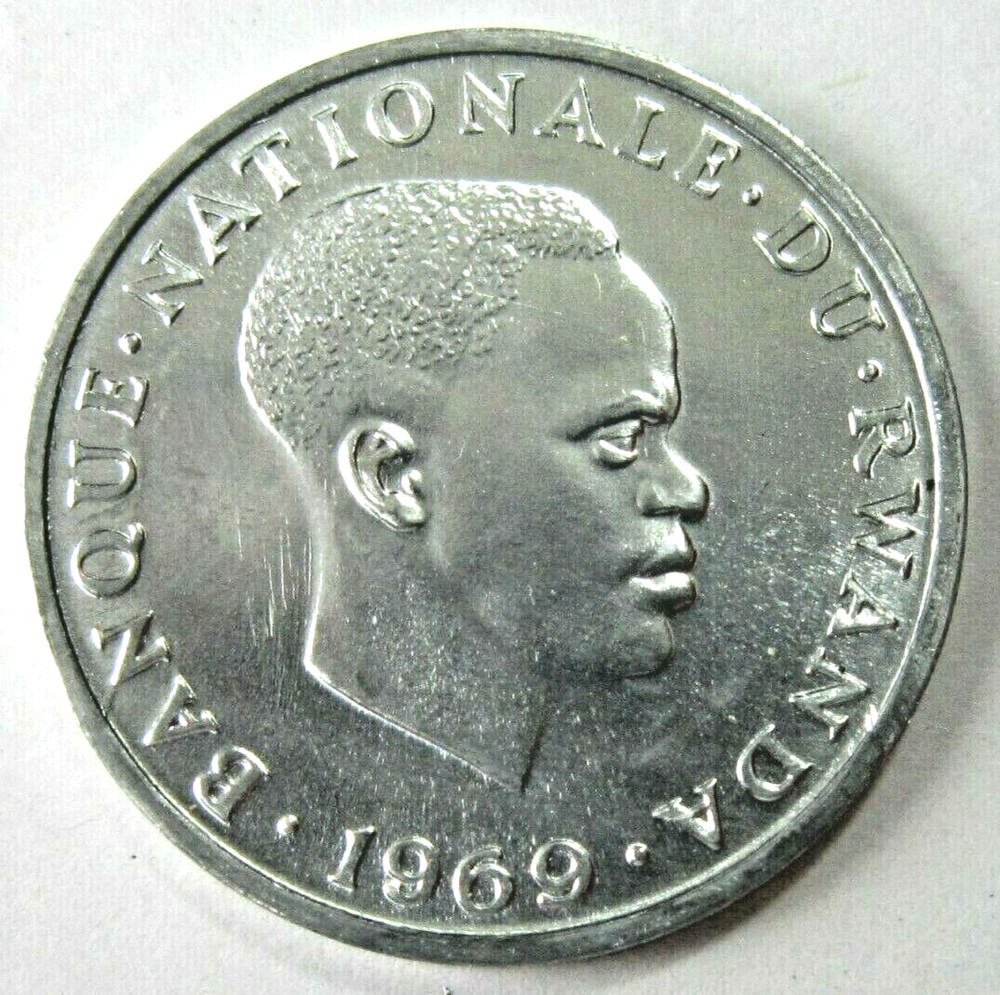 RWANDA. 1 FRANC, 1969. UNCIRCULATED.