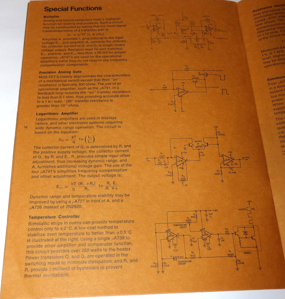 1968 FAIRCHILD SECOND GENERATION LINEAR INTEGRATED CIRCUITS BROCHURE/APPLICATION