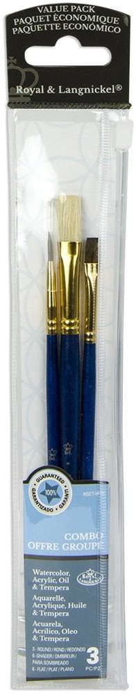 Camel/Bristle Value Pack Brush Set 3/Pkg