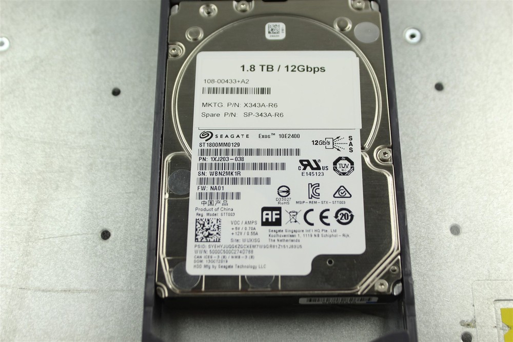 NetApp NAJ-1501 24Bay 2.5" SAS Expansion Storage Array 18x1.8TB HDD 2xController