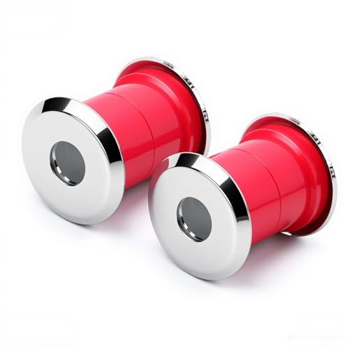 Polyurethane Handlebar Riser Bushings Red Compatible with Harley Chrome#Red