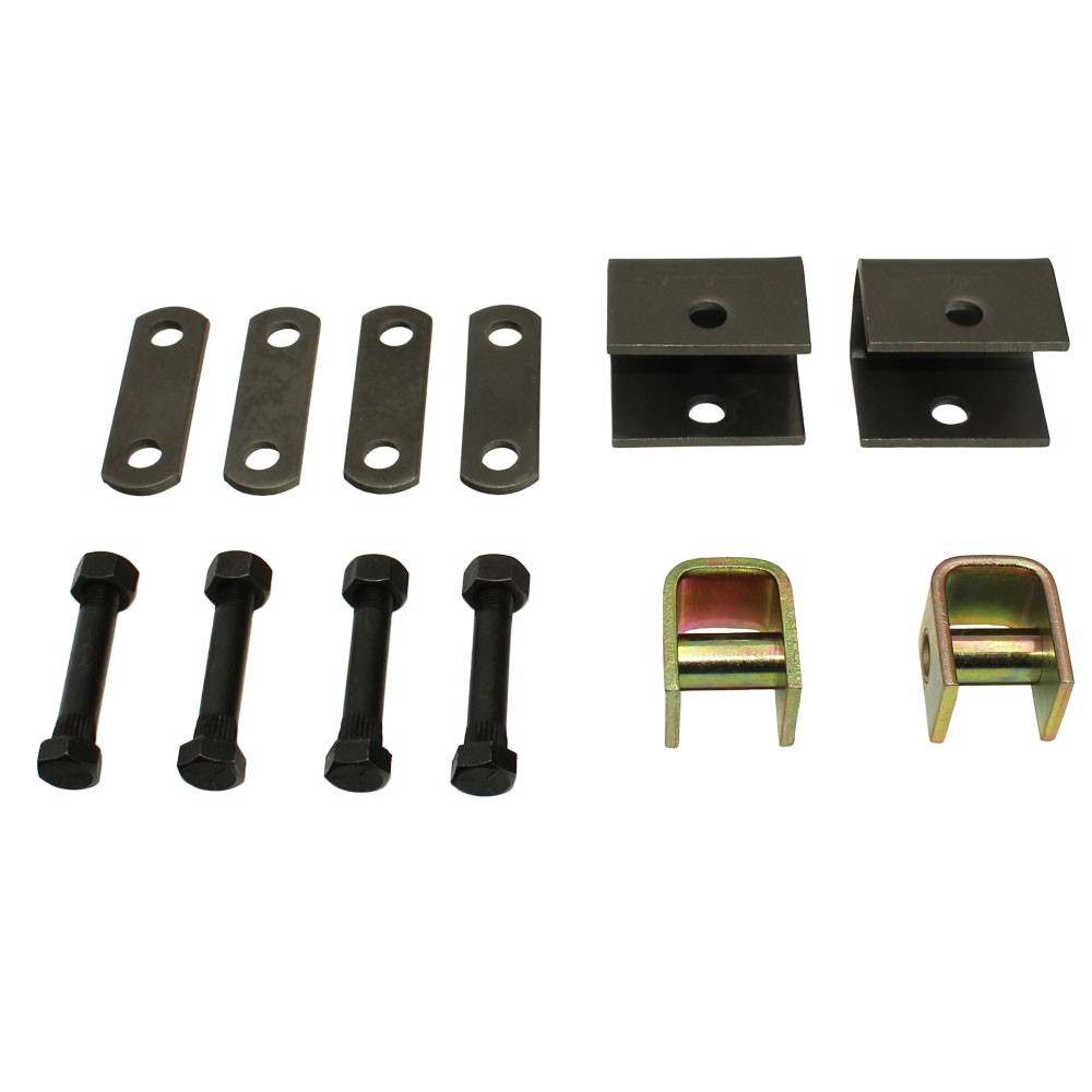 Weld On Utility Trailer Double-Eye Leaf Spring Hanger Kit - Single Axle