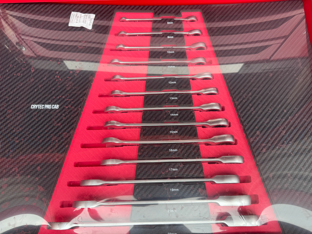 Crytec Tool Box With Tools 7 Drawers Roller Cabinet with 250 piece tool Kit Grey