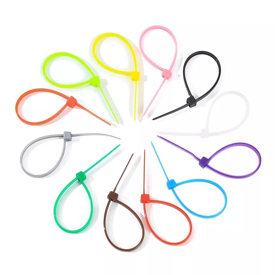 1200 Pcs Mixed Colored Zip Ties, 4 Inch Multicolor Self-Locking Nylon Cable Zip