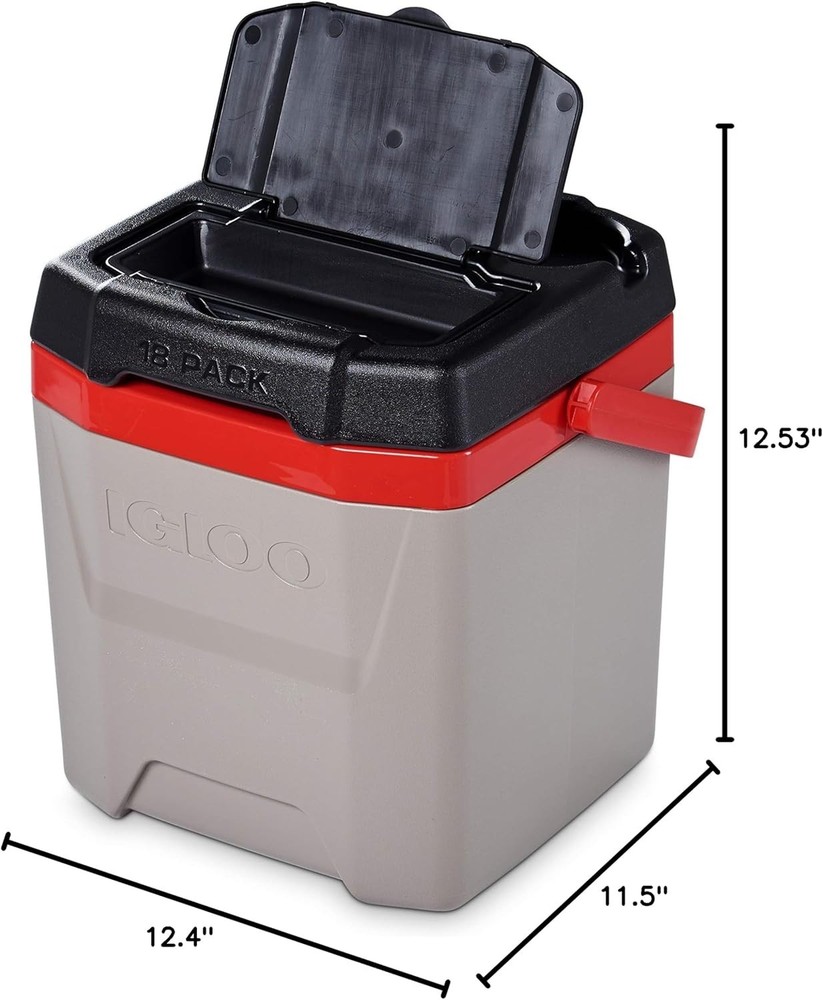 Portable 12 QT Igloo Quantum Cooler - Sandstone with Self-Draining Cup Holders