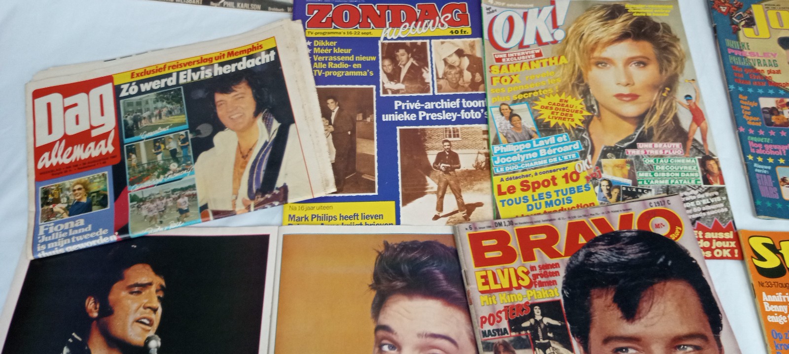 1977-1987 Elvis Presley French German Dutch vintage Magazines & Posters lot