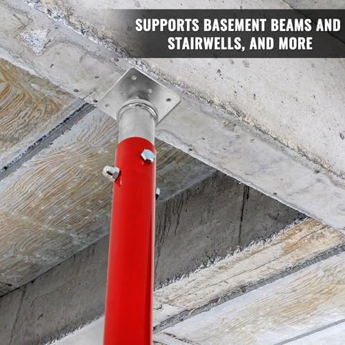 2 Pcs House Floor Jacks for Leveling Adjustable, Height Range 19.7"- Red