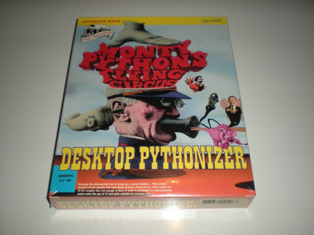 Monty Python's Flying Circus Desktop Pythonizer vintage software. New.