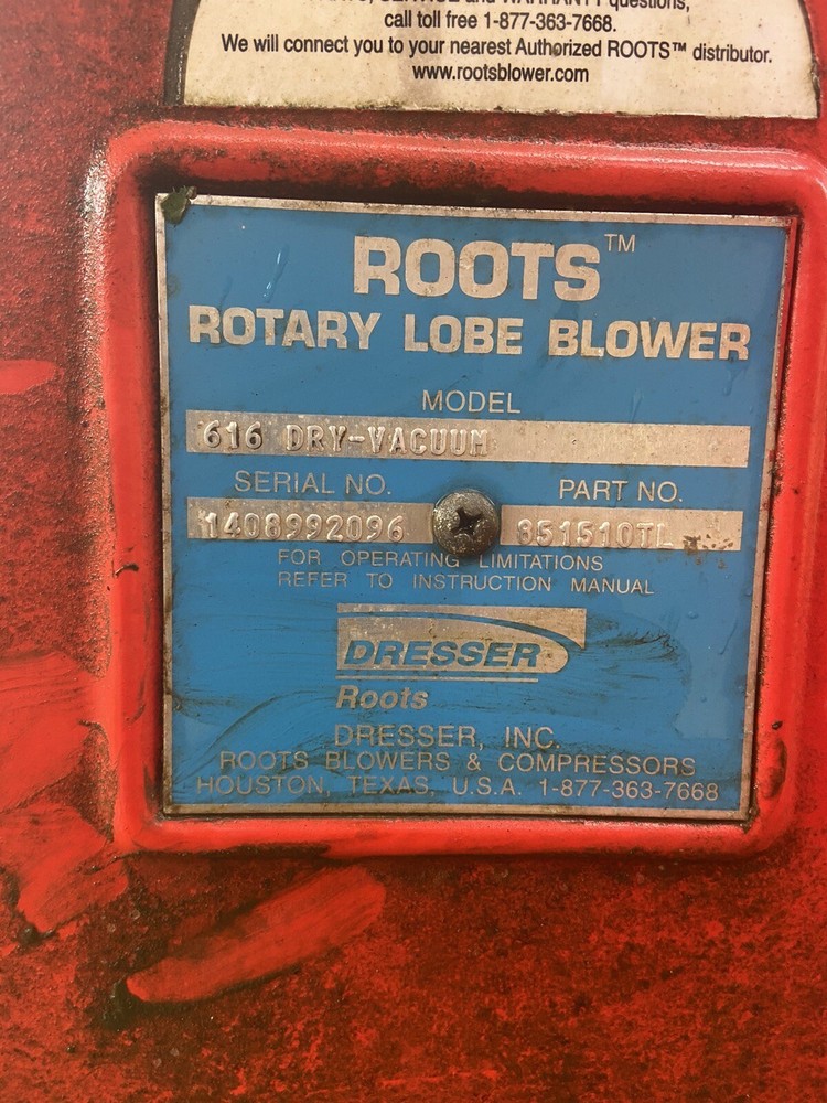 Roots 616 rotary lobe blower
