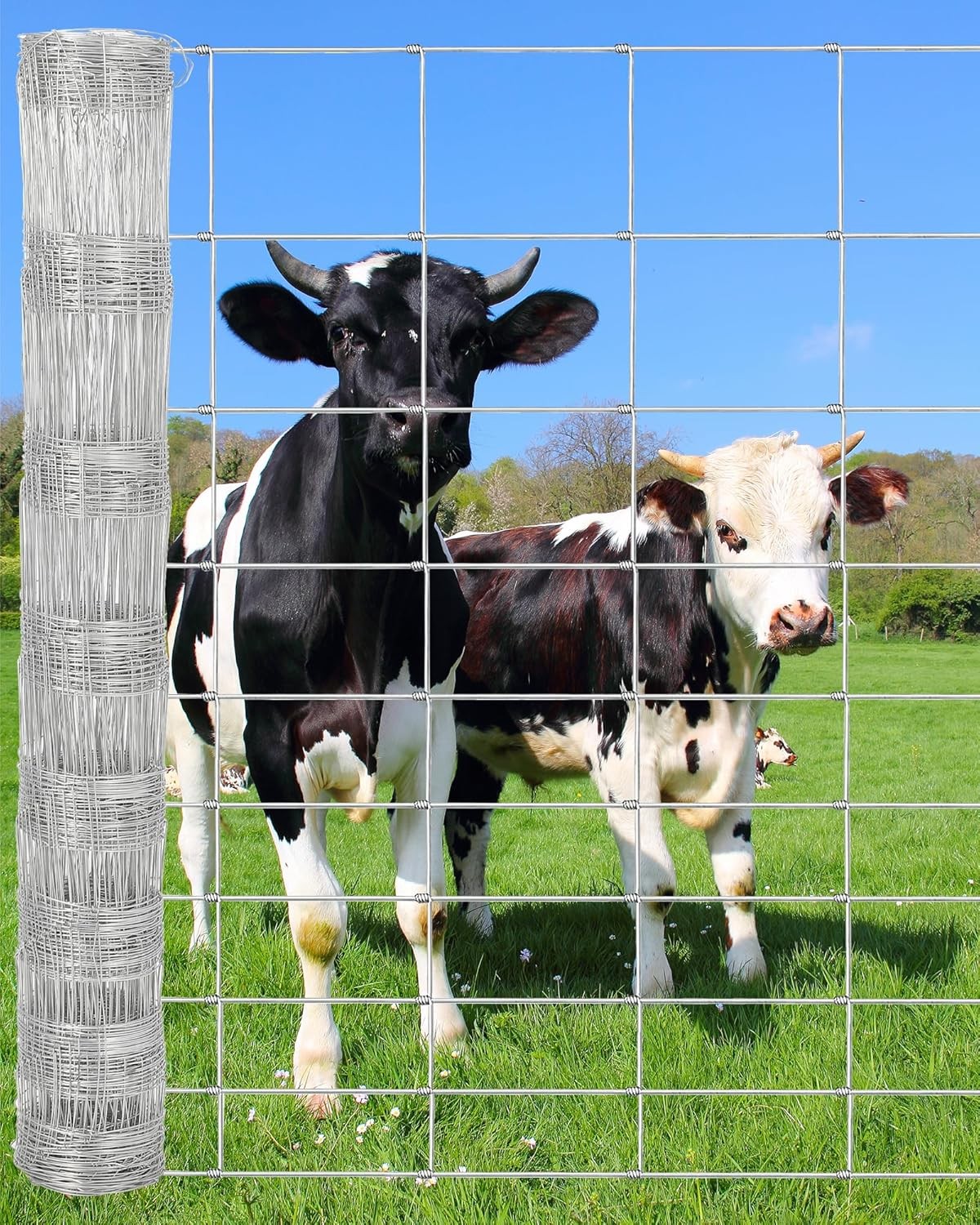 Farm Fence 4/5/6FT x 328FT 4/5FT x 164FT Galvanized Cattle Animals Protection