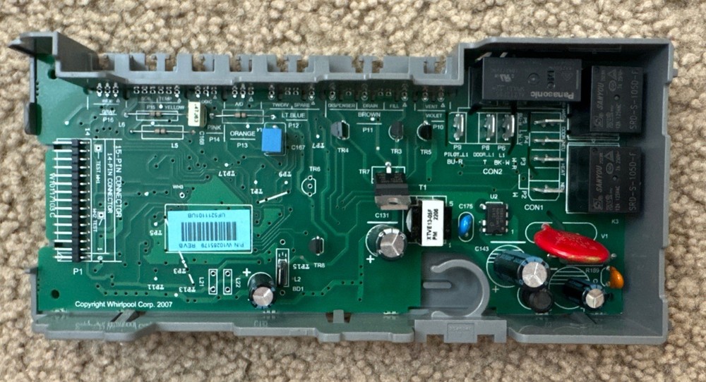 W10285179 Main Control Board for Whirlpool Dishwasher (C)