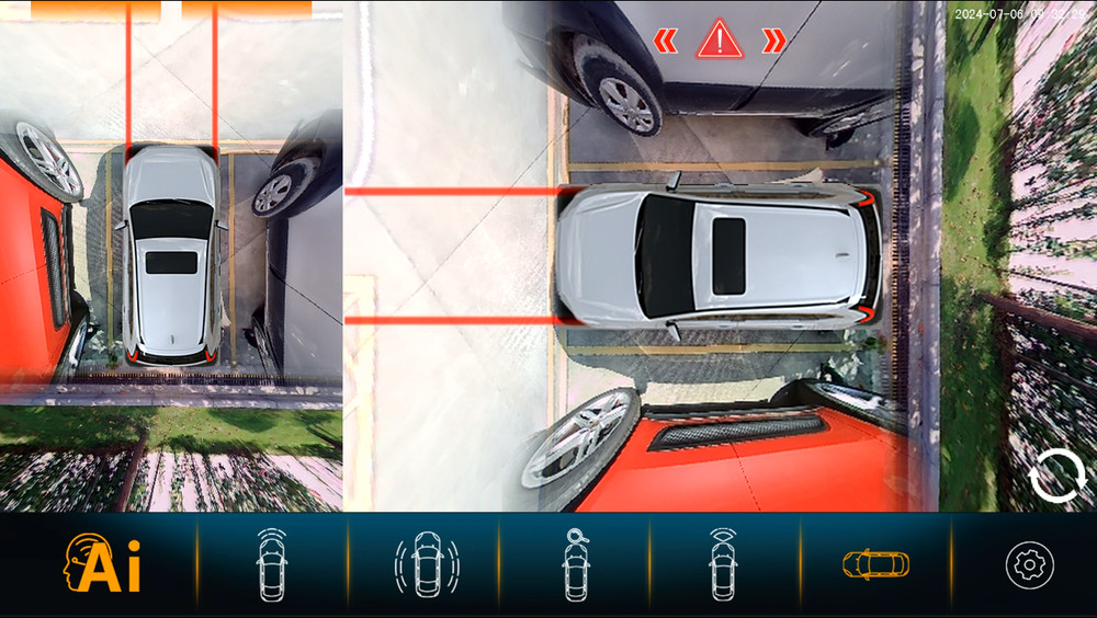 3D Multi-View System Host Blind Spot Backup View Camera Collision Warning