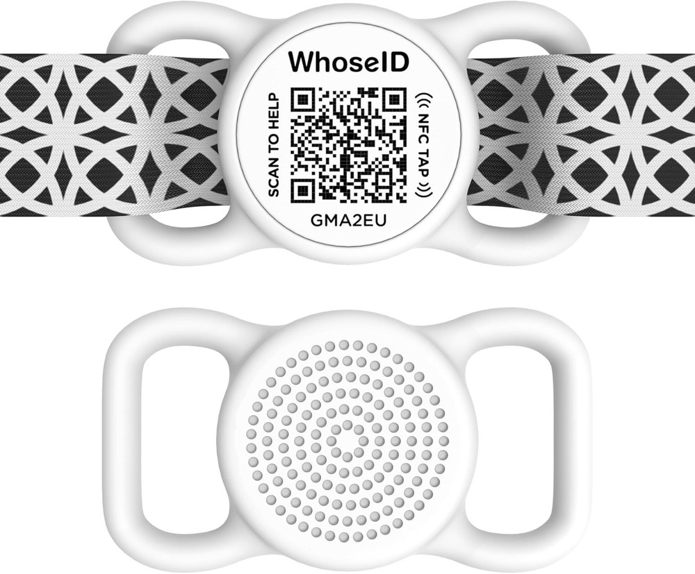 QR Code Dog Tag with NFC – Silent Silicone Pet ID with GPS & Emergency Contacts