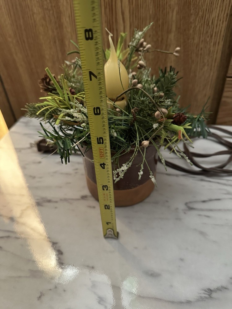 Seasonal Electric Plug In Candlestick Ceramic
