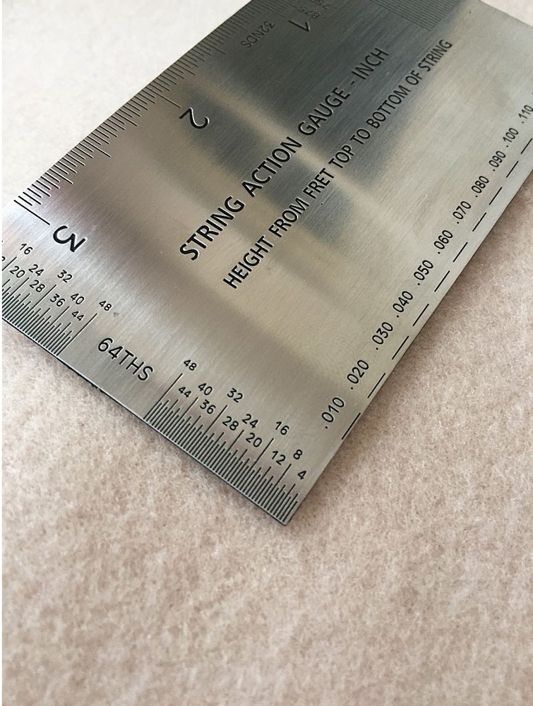 Guitar String Ruler, Stainless Steel String Action Ruler Gauge Tool