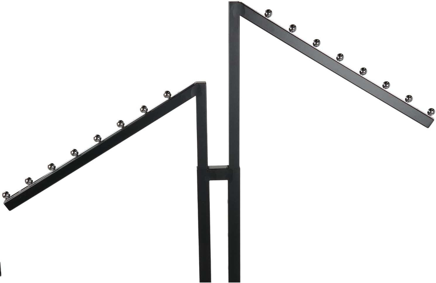 Clothing Rack Two 2 Way Slant Arms Clothes Black Adjustable Height 72" Retail