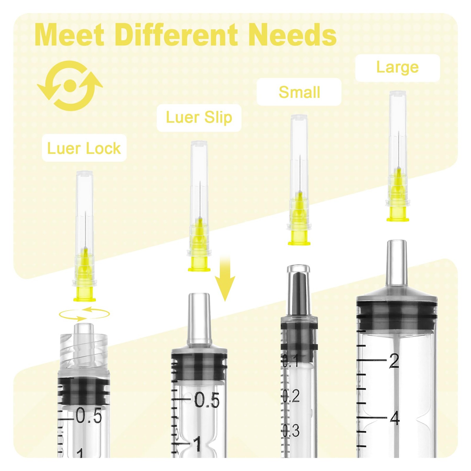 30 Gauge 1/2 Inch Needles with Caps, Individually Wrapped, 30 1/2"