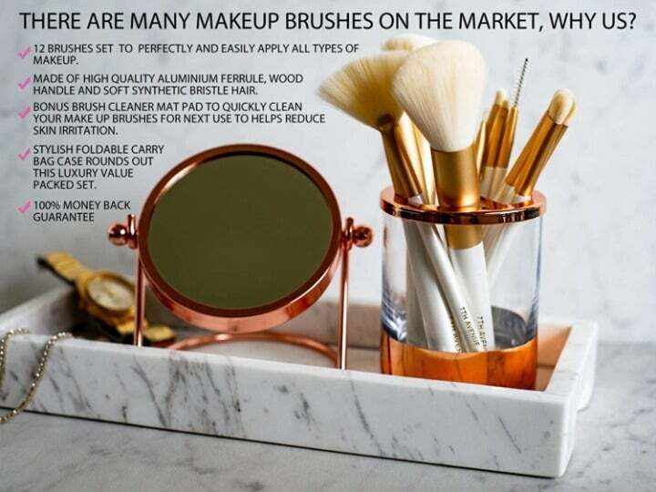 7th Avenue 12 Pcs Makeup Brush Set